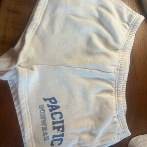 PacSun White Fleece Shorts